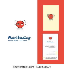 Spider Creative Logo and business card. vertical Design Vector