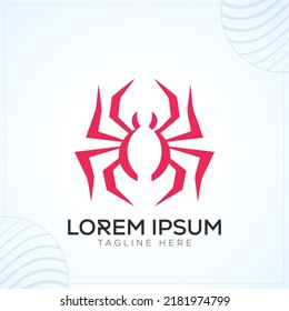 Spider creative modern premium logo design vector template red
