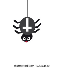 Spider crusader on white background. Vector Illustration.