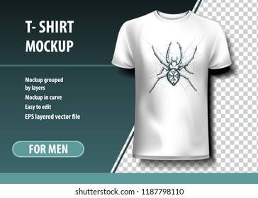 Spider Crusader. T-Shirt template, fully editable.