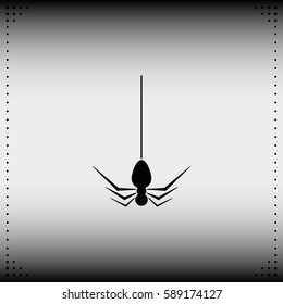 A spider dangling from the web icon.