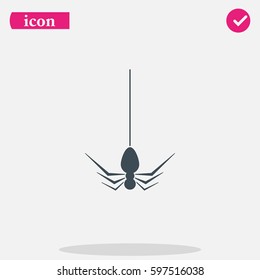 A spider dangling from the web icon.