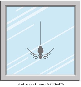 A spider dangling from the web icon.