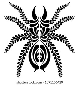 Spider decorative vector image. Original tattoo image