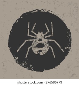 Spider design on grunge background,grunge vector