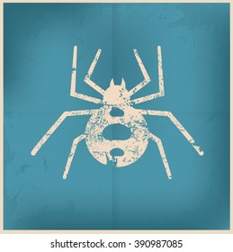 
Spider design on old background,grunge vector
