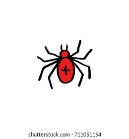 spider doodle icon
