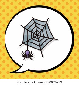 spider doodle, speech bubble
