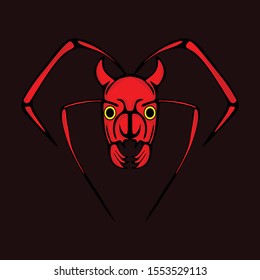 spider dracula mascot vector logo
