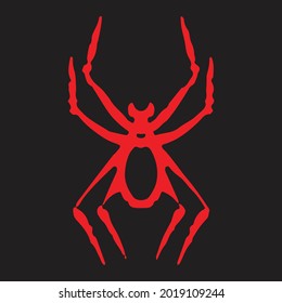 Spider drawing illustration. Creative design.