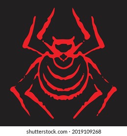 Spider drawing illustration. Creative design.