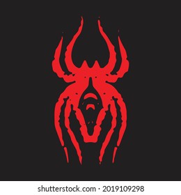 Spider drawing illustration. Creative design.