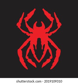 Spider drawing illustration. Creative design.