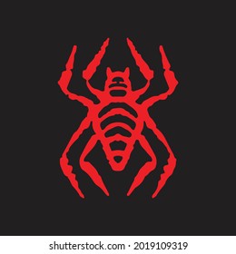 Spider drawing illustration. Creative design.