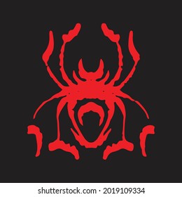 Spider drawing illustration. Creative design.