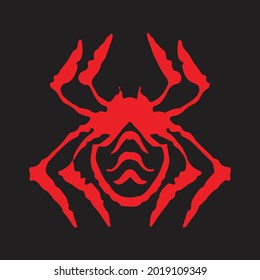 Ilustración de dibujo de araña. Diseño creativo.
