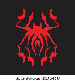 Spider drawing illustration. Creative design.