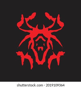 Spider drawing illustration. Creative design.
