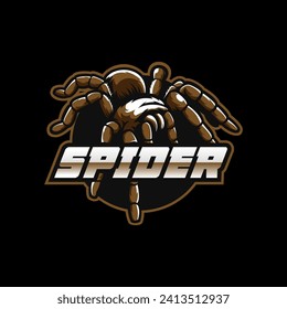 spider e sport or club logo vector concept