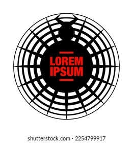 Spider editable text vector monogram.