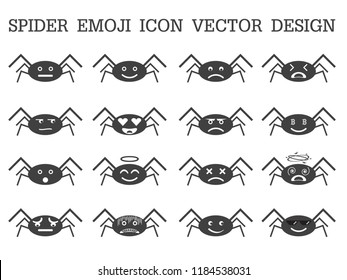 SPIDER EMOJI ICON VECTOR DESIGN