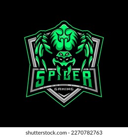 Spider E-Sport Logo. Spider Mascot Logo Design Template Vector Illustration