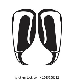 Spider fangs. insect icon. for logos and symbols