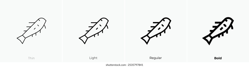 spider fish icon. Thin, Light Regular And Bold style design isolated on white background