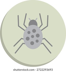 Icono de estilo de círculo plano de araña