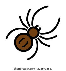 spider flat design cartoon icon