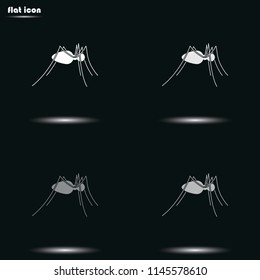Spider flat grayscale vector icon.