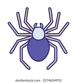 Spider flat icon isolated on white background. Vector illustration.