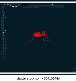 Spider flat icon. Spider logo illustration.