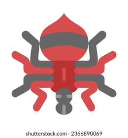 spider flat icon,vector and illustration