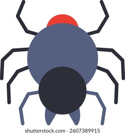 Spider Flat Illustration Vector Design