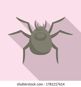 Spider forest bug icon. Flat illustration of spider forest bug vector icon for web design