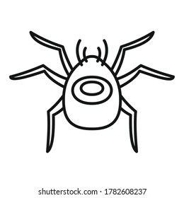 Spider forest bug icon. Outline spider forest bug vector icon for web design isolated on white background