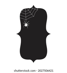 Spider frame- Halloween theme, vector artwork