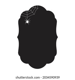 Spider frame- Halloween theme, vector artwork