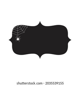 Spider frame- Halloween theme, vector artwork