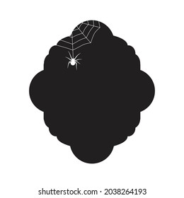 Spider frame- Halloween theme, vector artwork