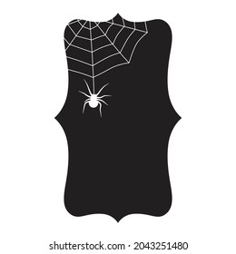 Spider frame- Halloween theme, vector artwork