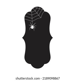 Spider frame- Halloween theme, vector artwork