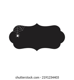 Spider frame- Halloween theme, vector artwork