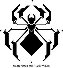 spider geomtric simbol, vector icon