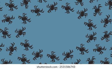 spider. ghost. frame. halloween. vector. a scary frame for a holiday. a terrible holiday. vector template for creating a postcard for a holiday. on a colored background.