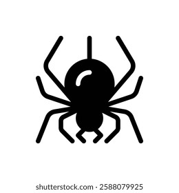 Spider Glyph Icon. Spider Icon