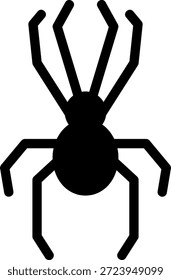 vetor de ilustração de ícone de glifo de aranha