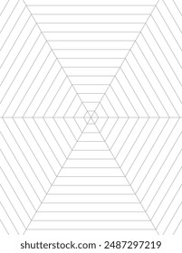 Papel de gráfico de araña, papel de cuadrícula hexagonal