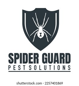 vector de diseño de logotipo de protección de arañas	